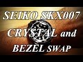 Seiko SKX007 Mods - AR Coated Double Dome Sapphire Crystal, Coin Edge Bezel, New Bezel Insert