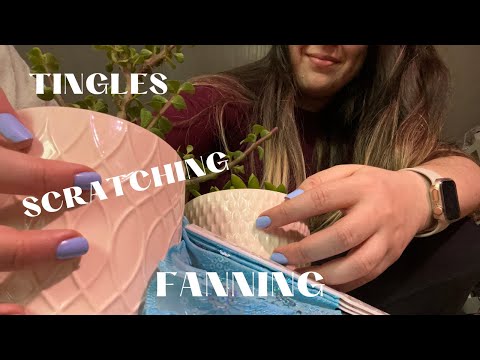 ASMR FAST & AGGRESSIVE - scratching textured glass 🪴 | measuring & fanning you | nail tapping