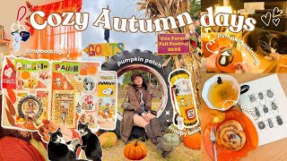 Fun Cozy Fall Vlog🧸🎃 pumpkin patch adventures, scrapbooking, cooking + cozy moments🍁