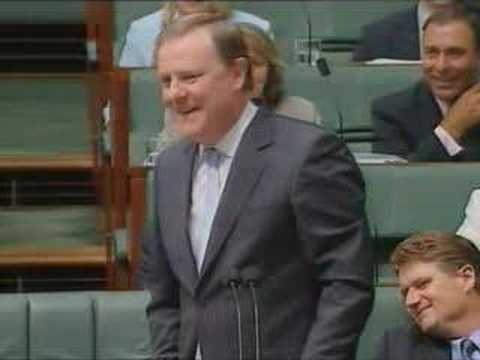 Treasurer Peter Costello compares Labor's housing financing policy to Gilligan's Island. Kim Beazley retaliates by calling the Treasurer a foghorn. Parliament Question Time 11/10/2006