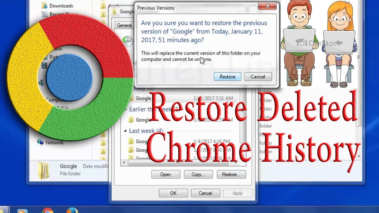 how to restore chrome history