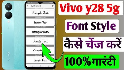 Vivo y28 5g me font style change kaise kare/how to change font style in vivo y28 5g me setting