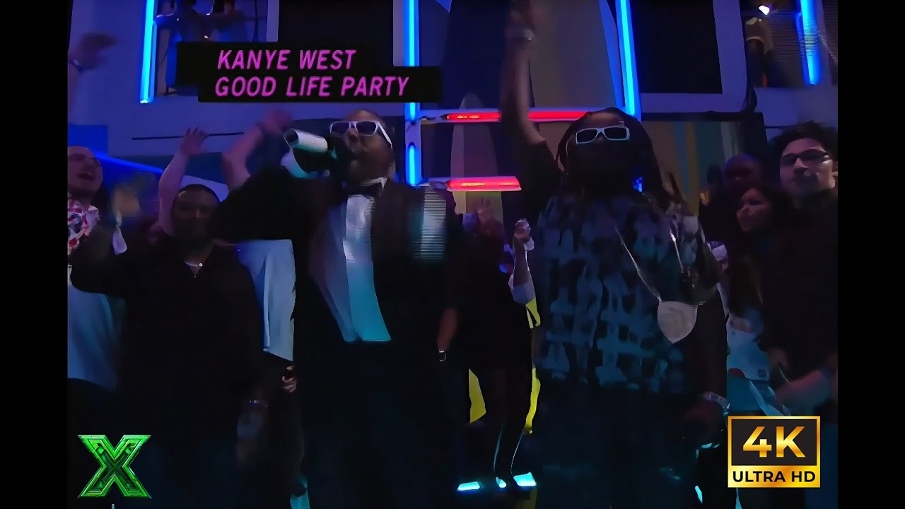 Kanye & T-Pain Performing Good Life - (2007 VMAS) - Remastered 4K