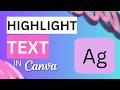 How to Add Text Background Effects in Canva