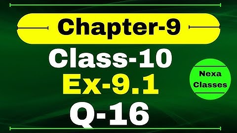 Class 10 Math Ex 9.1 Q16 (App. of Trigonometry) | Q16 Ex 9.1 Class 10 Math | Ex 9.1 Q16 Class 10
