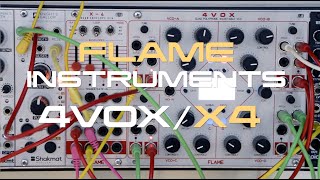 Flame -4 VOX Quad Polyphonic Wavetable VCO/X-4 Quad Envelope VCA/Knight's Gallop-Shakmat Modular