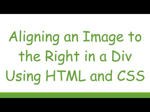 Aligning an Image to the Right in a Div Using HTML and CSS