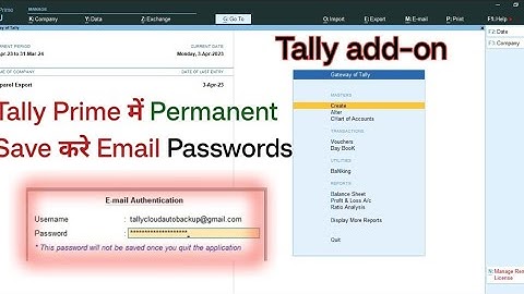 Unlock a Secret Feature with Tally Prime: Permanent Save Email Passwords!