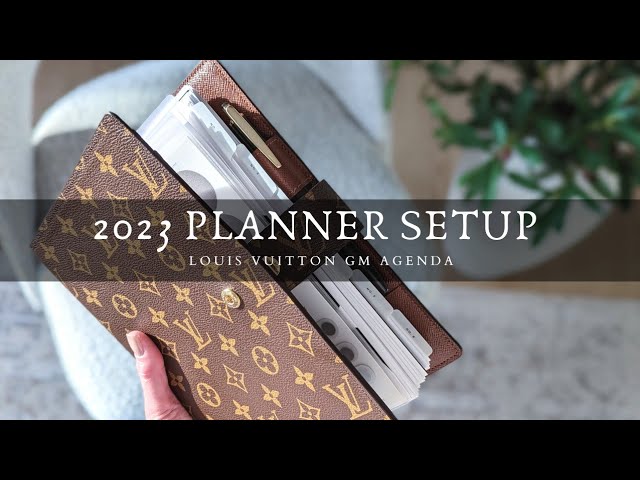 Minimalist Planner Set Up in Louis Vuitton MM Epi Leather Agenda 