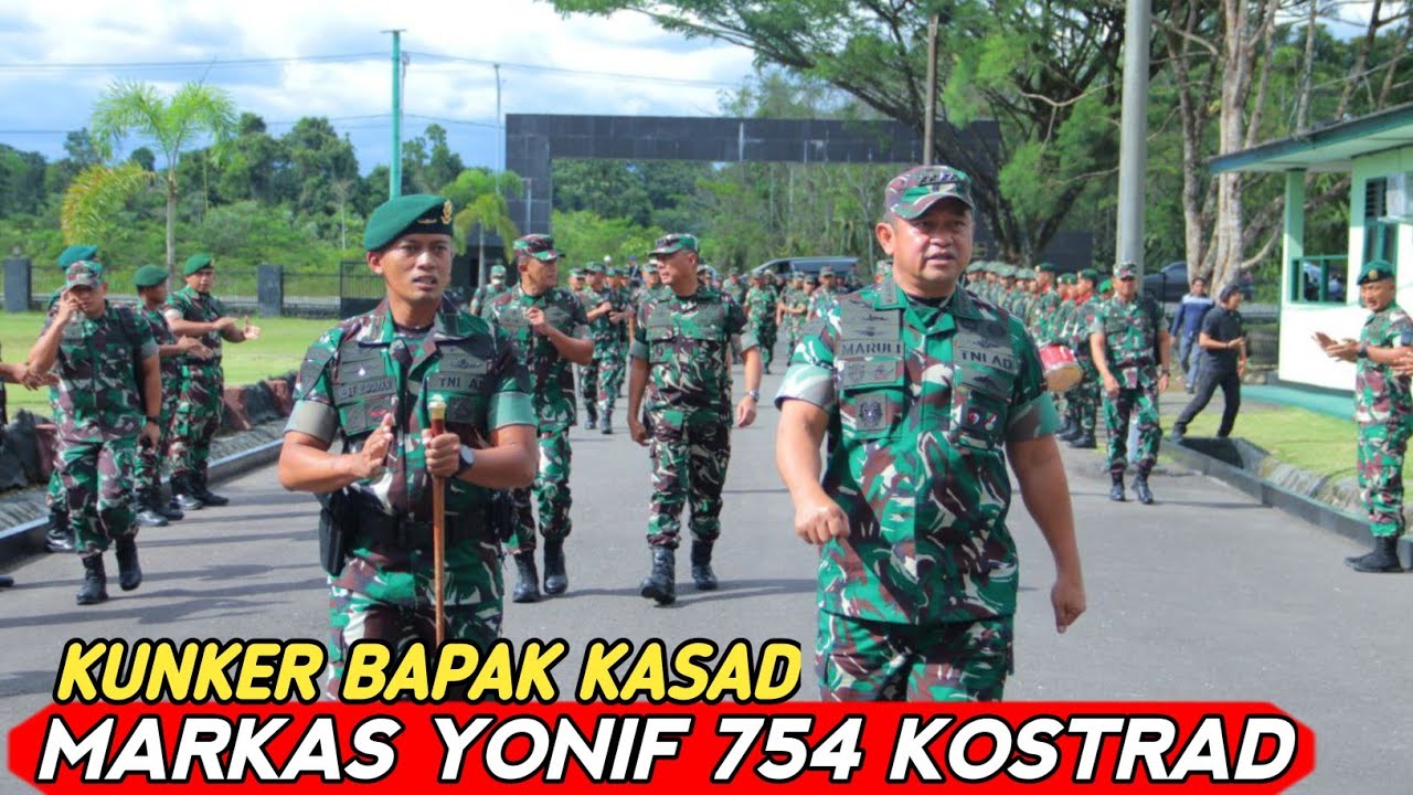 KEPALA STAF ANGKATAN DARAT KUNJUNGI MARKAS BATALYON INFANTERI 754 KOSTRAD