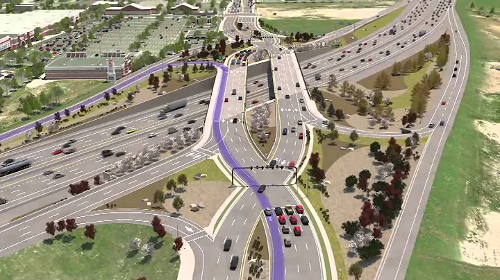 Diverging Diamond Interchange Animation