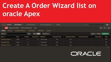 Create A Order Wizard list