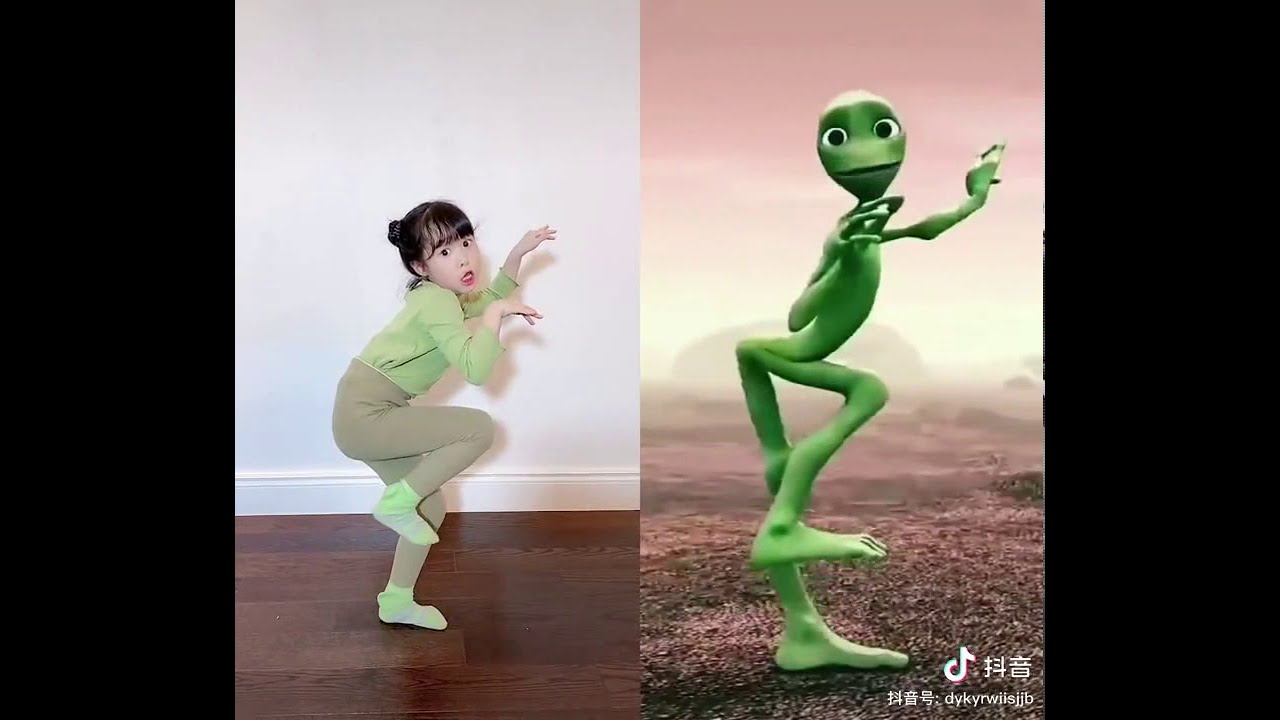 An adorable little girl taking up Dame Tu Cosita dance challenge