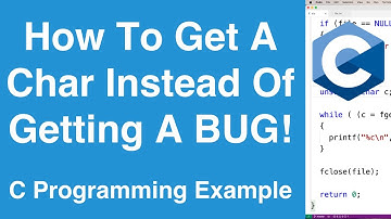 Read Char From File Portability Bugs + Fix | C Programming Example