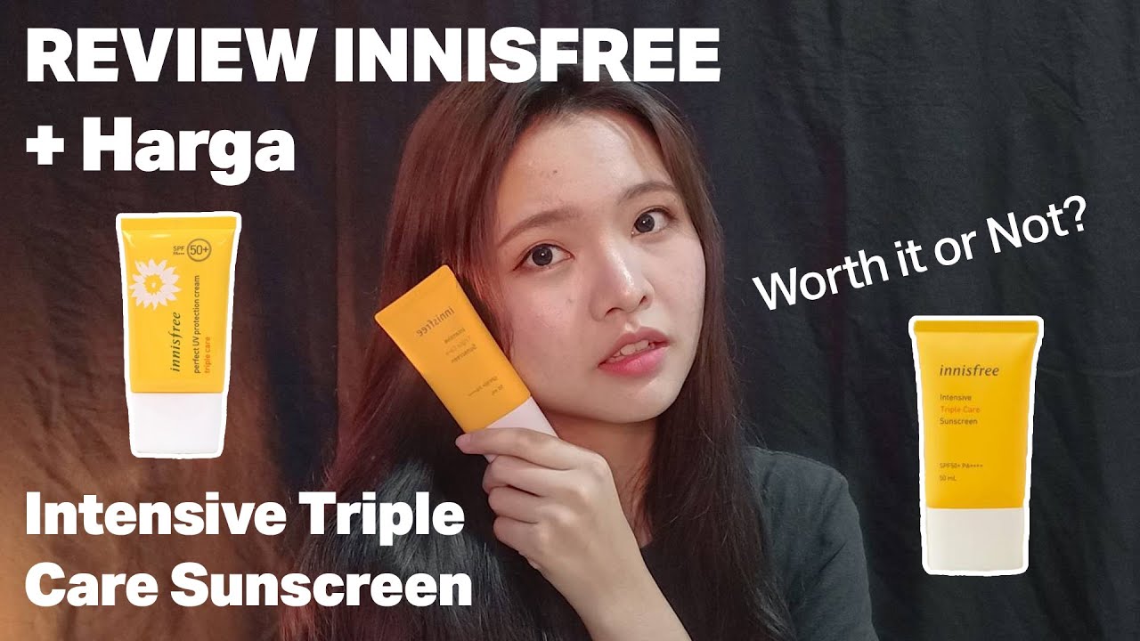 REVIEW INNISFREE INTENSIVE TRIPLE CARE SUNSCREEN + HARGA YouTube