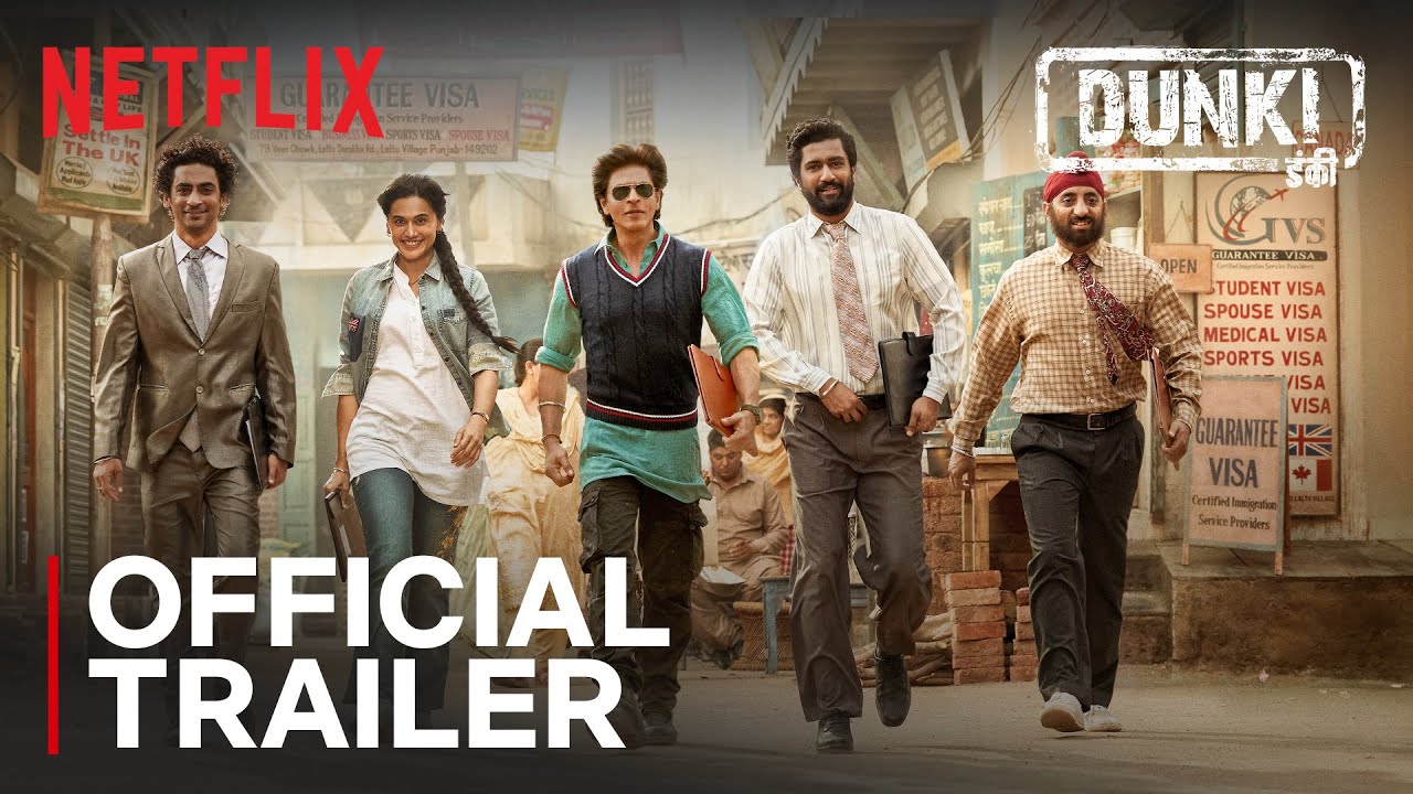 Dunki  Official Trailer  Shah Rukh Khan Rajkumar Hirani Taapsee Pannu Vicky Kaushal