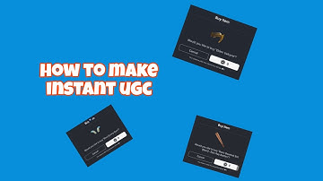 How to make instant ugc script [Roblox] [exploit]