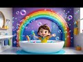 Splish, Splash, A Rainbow Bath | Colorful Bath Time Song for Kids | Toddler Water Play Rhyme