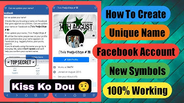 How To Create Unique Name Facebook Account New Trick March 2022