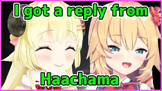 Tsunomaki Watame - I got a reply from Haachama