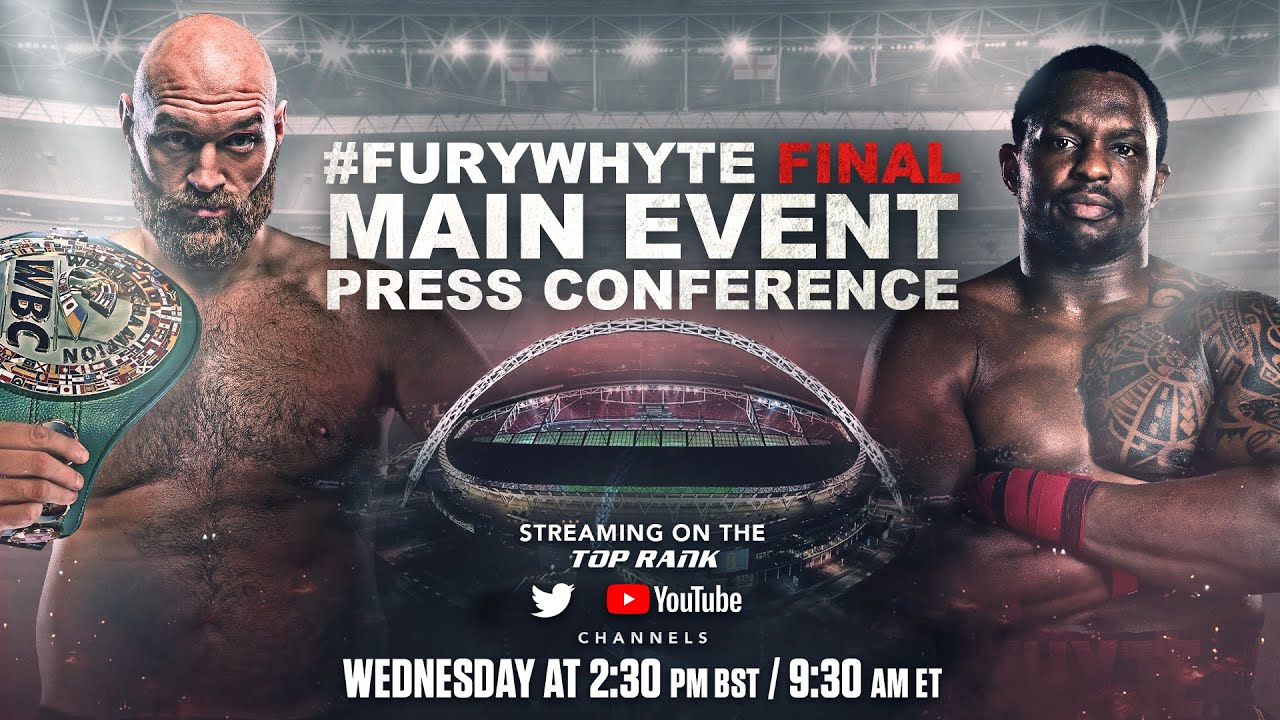 Fury vs Whyte final press conference live stream video and updates