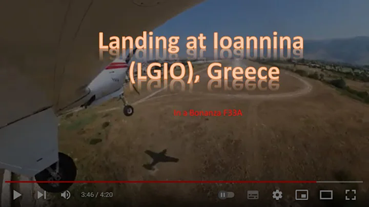 Landing at Ioannina, LGIO, Greece. GoPro Max 360