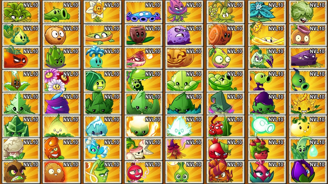 Imágenes de todas las plantas de plants vs zombies 2