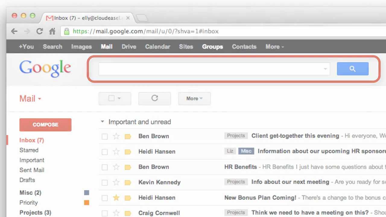 Email search by Search Mail