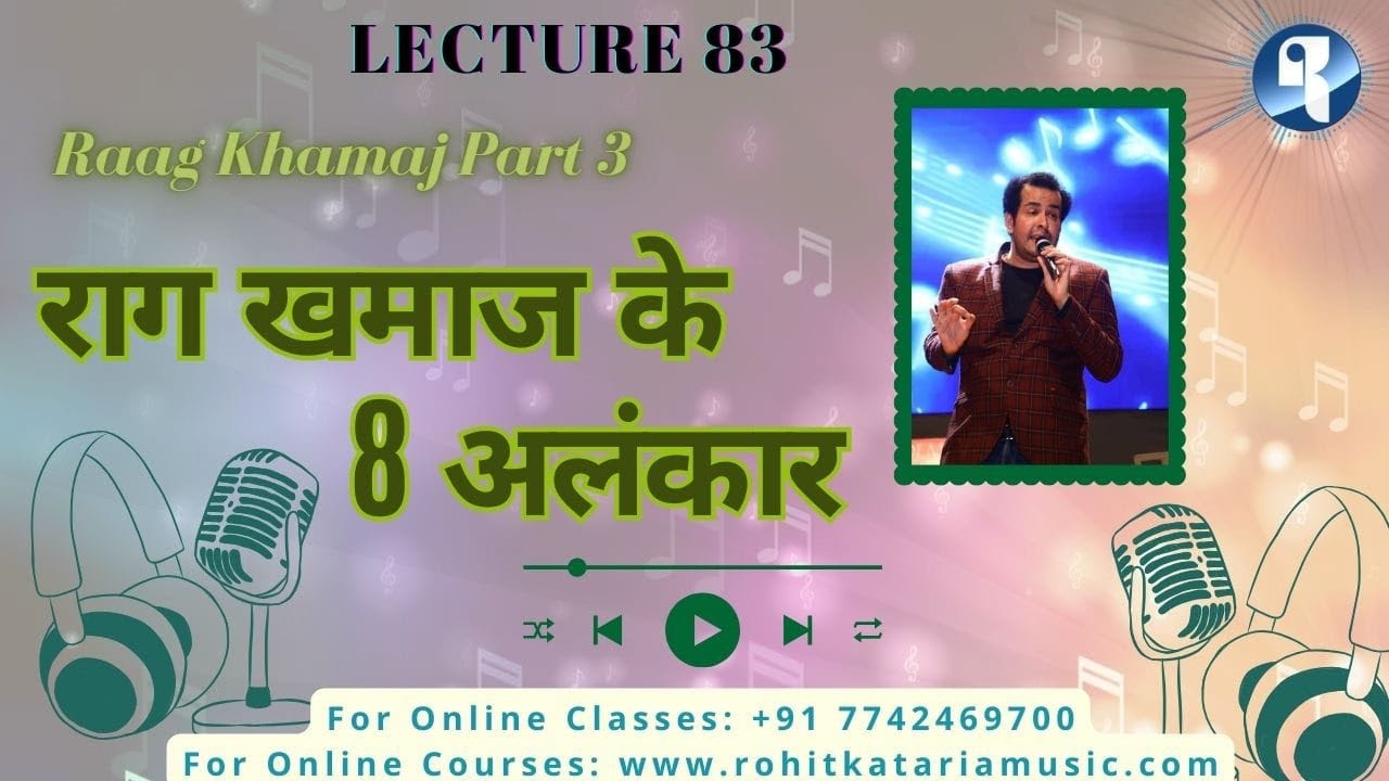 Raag Part 3 Khamaj Alankaar in Teentaal|सीखे राग खमज पर आधारित 8 अलंकार तीनताल में निबद्ध |#83