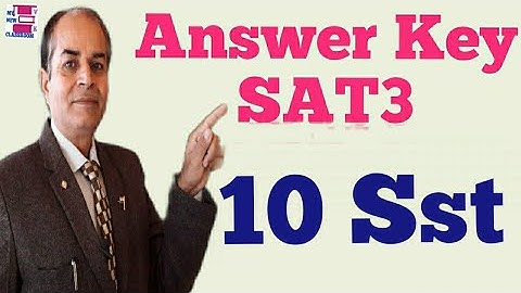 answer key sst class 10 Sat3 solved by vijay kumar