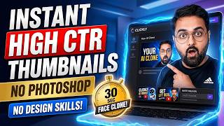 AI Thumbnails in 60 Seconds No Design Skills Needed | Clickly Review