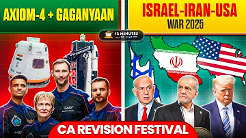 Axiom-4 + Gaganyaan and Israel-Iran-USA War 2025 I CLAT 2026 I Current Affairs I Keshav Malpani