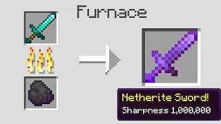 Minecraft, But SMELTING GIVES OP ENCHANTS.. screenshot 5