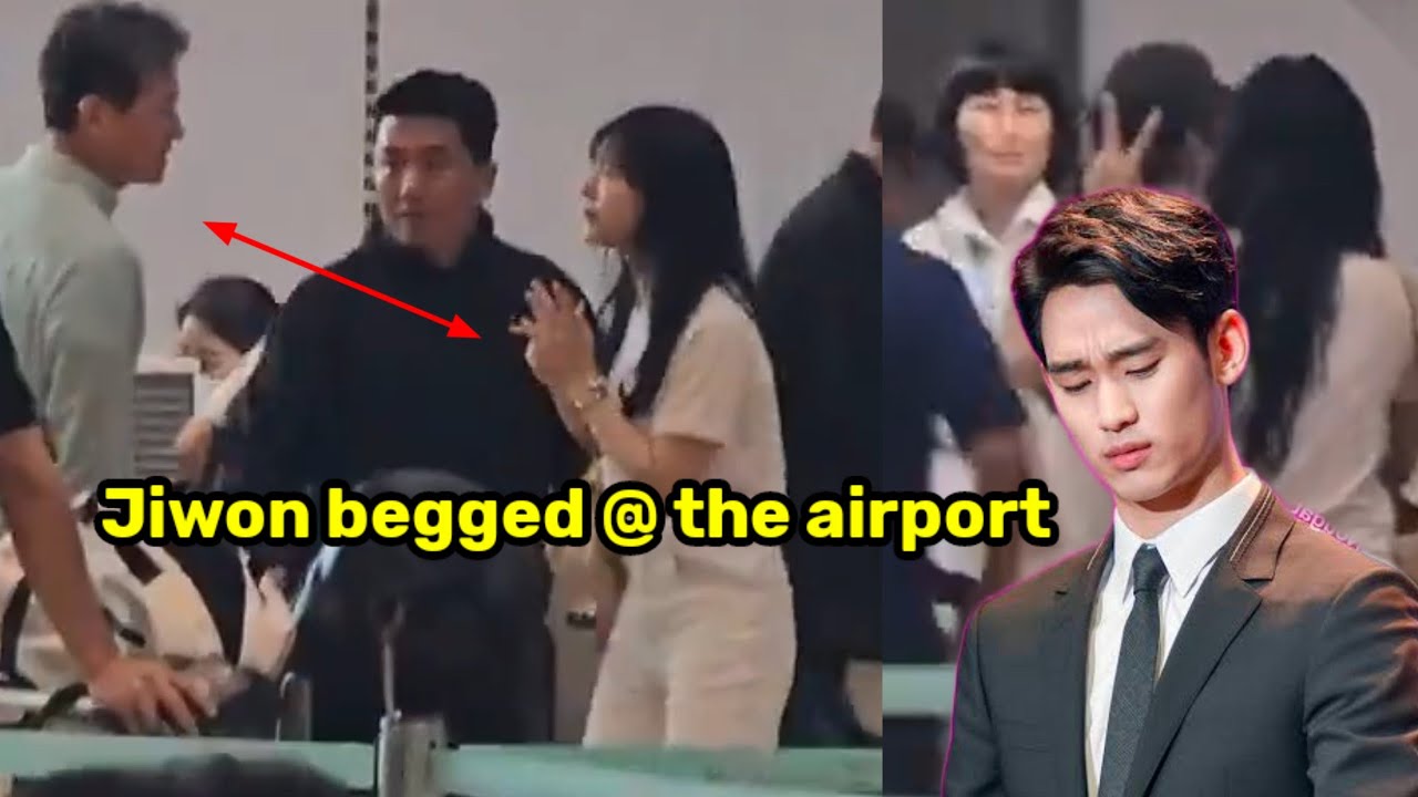 OMG😭 Kim Soo Hyun's Reaction as Kim Ji Won was seen  BEGGING at Manila Airport