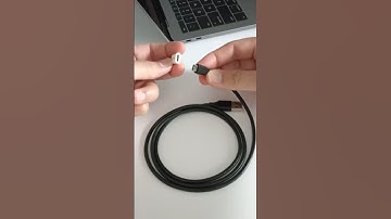 Plug the micro USB charging cable into the type c adapter and it is ready to use on MacBook #shorts