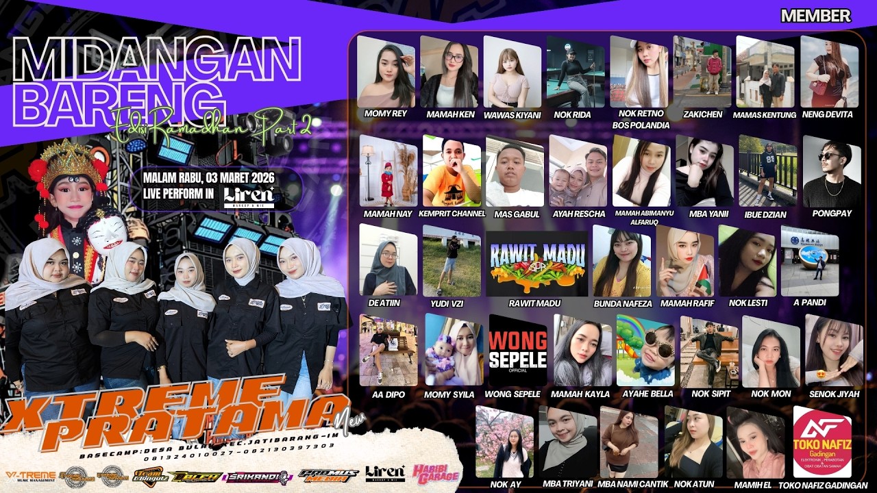 🔴LIVE MIDANGAN BARENG ( DANGDUT KELILING ) X-TREME PRATAMA EDISI RAMADHAN | PART  2
