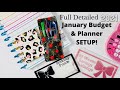 2021 FULL DETAILED JANUARY BUDGET SETUP AND PLANNER SETUP |  SINKING FUNDS | MONEY CHALLENGES