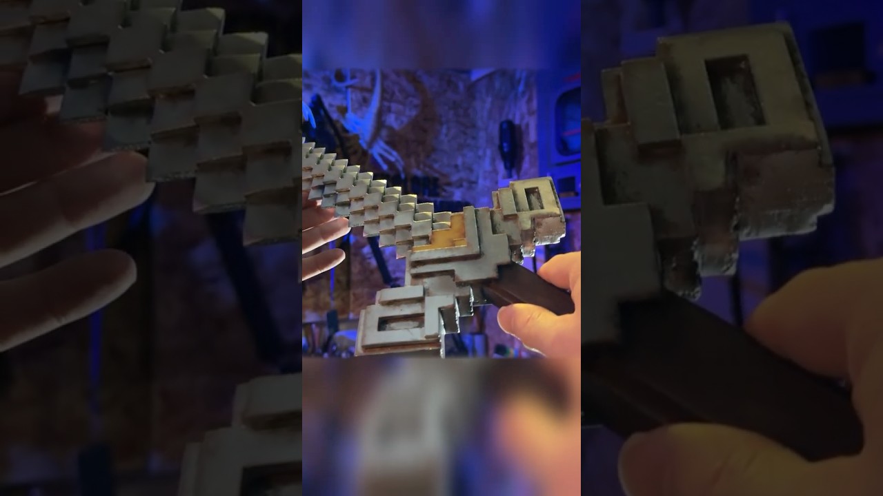 I Crafted the Minecraft Movie Sword in Real Life! #mincraftmovie #mincraftshort #mincraftsword