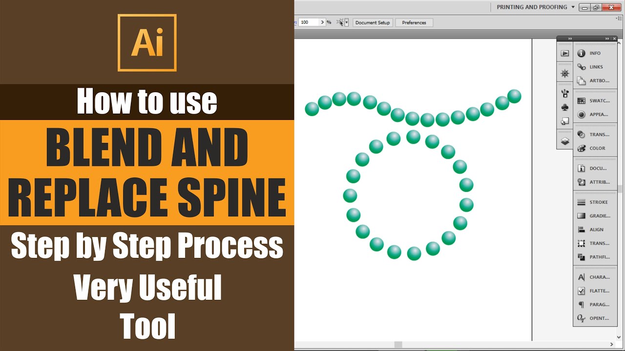 Replacing a Spine With a Blend in Illustrator | Adobe Illustrator ...