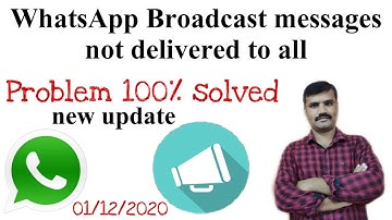 whatsapp broadcast message not delivered