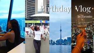 Birthday Weekend in Toronto | CN Tower Dinner, Aquarium + City Tour| TRAVEL VLOG PART 2