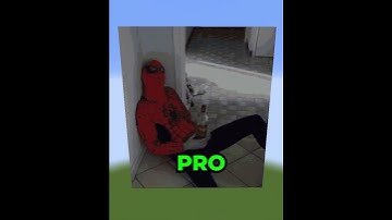 Minecraft Build SpiderMan NOOB Vs PRO Vs HACKER 😂🕷️ #shorts