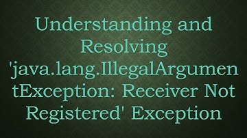 Understanding and Resolving 