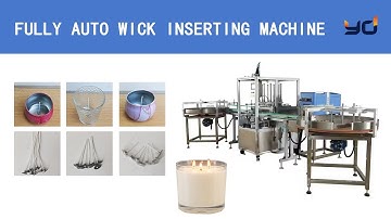 Fully auto candle wick gluing machine