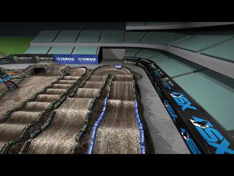 La piste virtuelle du Supercross d'Anaheim 1 2020.