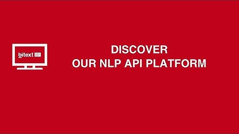 Bitext- Demo NLP API platform