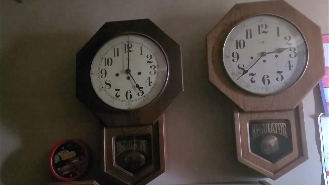 Ridgeway Regulator Wall Clock chiming 5 PM Read description YouTube