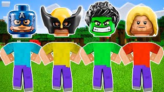 Lego Superheroes In Minecraft World Wrong Heads Top Superheroes Wrong Superheroes Puzzle
