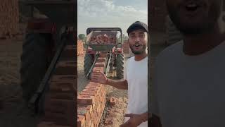 🚜 Tractor Se Deewal Banane Ka Desi Jugaad | Amazing Construction Hack #shorts