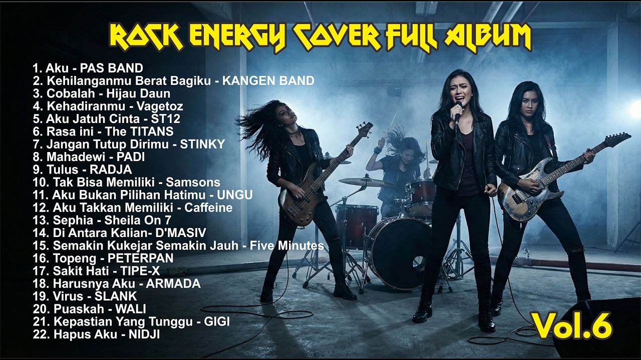 Rock Energy Vol. 6 | Kompilasi Lagu Indonesia Versi Rock & Slow Rock | Full Album Cover